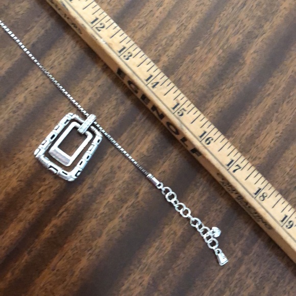 Brighton NEXUS DOUBLE SQUARE retired pendant necklace - Picture 7 of 9